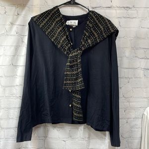 I.S.B. Inc vintage size 18, two piece in one blouse dark academia